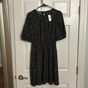 Starry Spotted Flare Dress